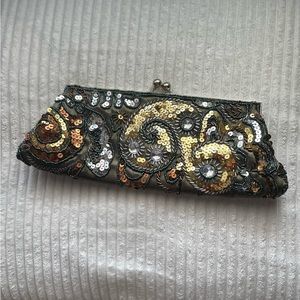 Apt 9 Vintage Sequin And Rhinestone Cocktail Clutch Purse